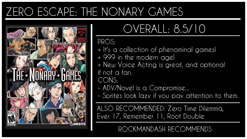 Illustration for article titled RockmanDash Reviews: Zero Escape: The Nonary Games